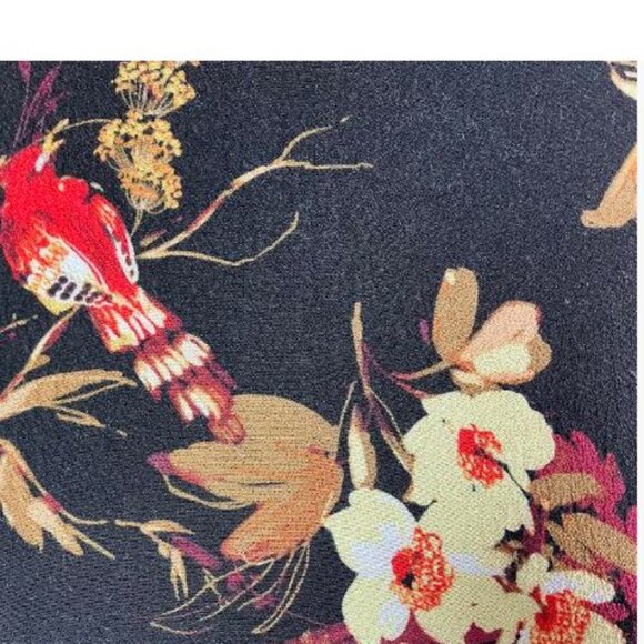 J Jill Multicolor Floral and Bird Motif Casual to Dressy Blouse  Size XS  EUC - Picture 8 of 11
